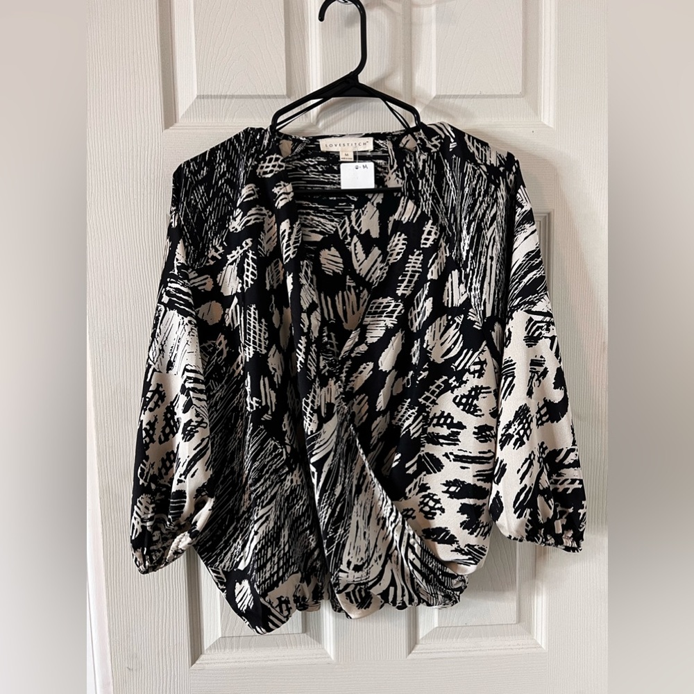 Apricot Lane Women’s Top LOVESTITCH Size Medium